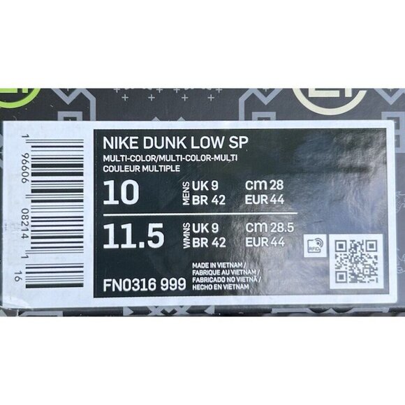 NIKE CLOT x DUNK SP LOW WHAT THE Size 10 - Picture 6 of 6